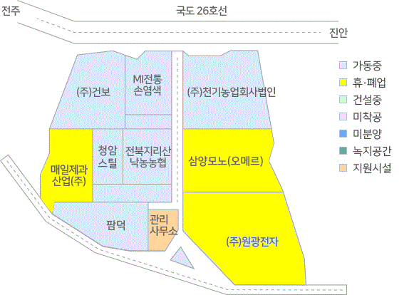 진안연장산업단지 배치도(아래 내용을 참고하세요)