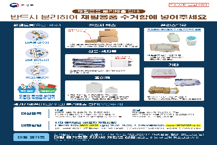 올바른 분리배출 홍보 이미지