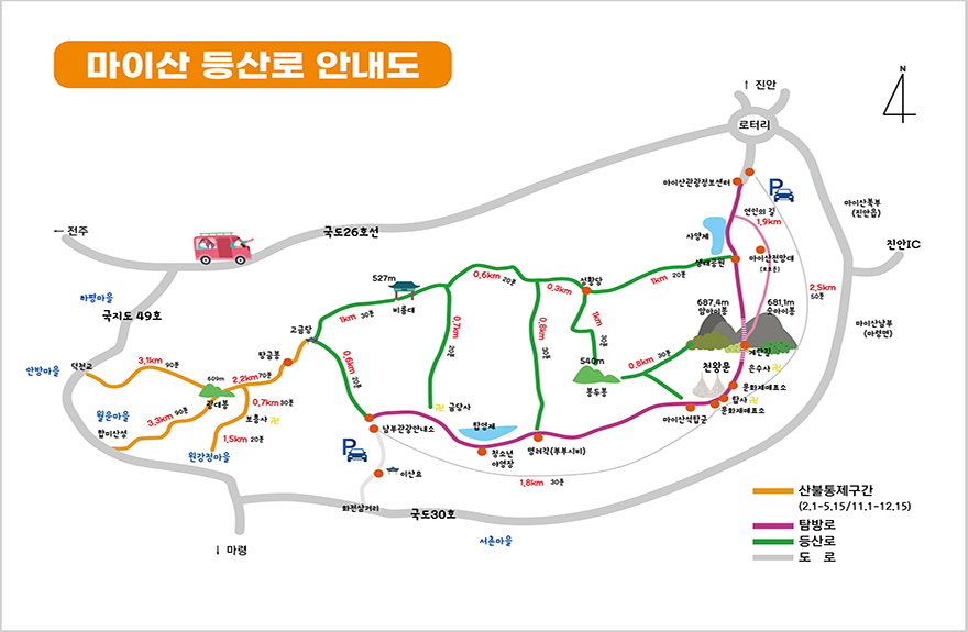 마이산등산로